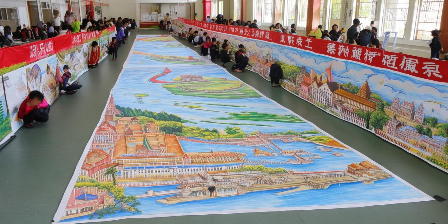 廊坊六小创新教育,推出大运河文化校本课程,学生手绘百米长卷展现文化魅力